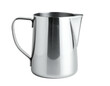 © anak - Stainless steel pitcher with handle and spout, gleaming on black background