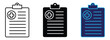 © Solayman - medical clipboard icon. medical report icon. health checkup icon. patient medical record glyph icon with clipboard and cross symbol.  vector illustration on transparent background.