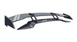 © Umar - Modern grey car spoiler isolated on white background, automotive accessory for racing and performance