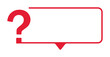 © Oleksii Bezrodnii - Red question mark with speech bubble frame for inquiry or assistance.