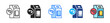 © siti - Book Return Box Icon Set Multiple Style Collection