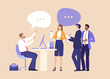 © IRStone - A professional man working at her desk while colleagues approach him for advice, symbolising leadership, mentorship, teamwork, collaboration, and knowledge sharing in a modern office environment.