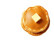 © Ева Поликарпова - A stack of fluffy pancakes topped with melted butter