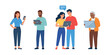 © ProVector - Diverse people using digital devices for communication and networking