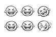 © Cezar_911 - Hand drawn laughing emoji set: expressive faces with tears of joy and laughter
