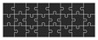 © Anastasiia - Clean, horizontal jigsaw puzzle template featuring a grid of 24 interlocking pieces