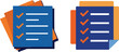 © Vector Studio - Checklist Icons with Tasks and Progress Symbols, Representing To-Do Lists and Task Management