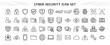 © Studio Trinity - サイバーセキュリティ・情報セキュリティの線画アイコンセット｜Cyber Security Line Icons Vector