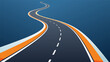 © PDWN Creative - A Winding Road Leading to the Horizon Vector Illustration of a Path Forward