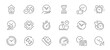 © ~ Bitter ~ - Time and clock set of icons in line style. Stopwatch, timer, watch linear symbols