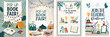 © Forika - Creative book fair reading challenge posters celebrating literature and imagination