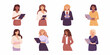 © Dibyendu - Diverse group of women in professional attire holding digital tablets