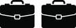 © Shirina - Business briefcase silhouettes set black and white professional work bag icons office career corporate concept design