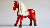 Horse toy figurine isolated on neutral background