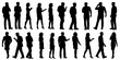 © Sunil123 - Silhouettes of diverse people in various poses and business attire