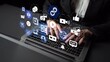 © InfiniteFlow - Concept of social media revolutionizes digital communication. This platform enables global connectivity, enhancing social media strategies for effective marketing and engagement. Funnel
