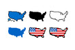 © Passatic - Pixel art map of the United States in various styles and colors