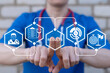 © wladimir1804 - Doctor using virtual touch screen presses the text RESULTS. Achieve High Result Health Care Concept. Medicine Pharmacy Doctors Nurses KPI.