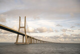 Vasco da Gama Bridge stretching across Tagus