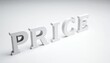 © FC Smooth - Price Concept - White Letters Spelling Price on a White Background.