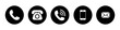 © Adit - 'Contact Us' icon set, phone, telephone symbols, mail, for apps and websites, communication contacts, vector illustrations.