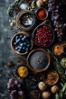 © Akhmad Masudi - Vibrant kitchen ingredients arranged in rustic wooden bowls