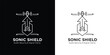 © Hamdani - Sonic Shield Logo, Audio Security and Signal Clarity Microphone Icon