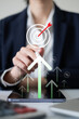 © Supapich - Businessman working on investment to increase revenue income success achievement target goal growth profit money management, financial strategy planning personal finance concept