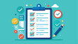 © Asvara - vector Clipboard Checklist with Checkmarks and Stationery