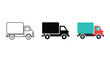 © iconmarket - Delivery truck icons in different colors and styles