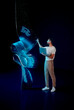 © Rendara Studio - 3D holographic ribbon under tech control interaction