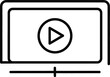 © Rakib - Minimalist video player icon with play button and timeline for multimedia applications