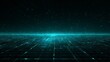 © Imnot99 - Digital grid expanse with glowing particles against a dark background.