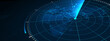 © your123 - Futuristic digital radar interface data detection and monitoring technology. Blue scanning beam over grid display represents cybersecurity, surveillance systems, advanced digital tracking concepts.