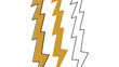 © sugix - Geometric Line Art Lightning Bolt Symbol Weather Icon Illustration
