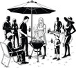 © Rising Monk - Family Barbecue Outdoor Gathering Vector Illustration