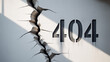 © Buckley - Error 404: Unforeseen Consequences: A stark visual representation of a digital error, where the number 404 is etched onto a cracked surface, emphasizing the instability and breakdown