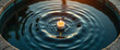 © Vladimir - Candle floating in water with ripples at sunset, Concept of Theophany