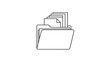 © Deshan - Simple line drawing of a file folder with papers