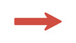 © VisionStock - Red Arrow Icon in Simple Design with Bold Color on White Background for Directional Sign