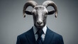© Art.disini - A ram wearing a suit and tie. Business or finance.