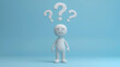 © Moh - “A minimalist 3D illustration of a simple white humanoid character standing upright, with a round head and smooth featureless body,