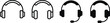 © Vectors Collection - Headphone Set: Four various headset designs, showcasing the different forms of communication and entertainment.