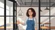 © Atelier d’Alya - Friendly Cafe Owner Welcoming Customers to Her Small Business