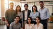© redtiger9 - United enterprise collective portrait in sunlit commercial hub with sikh associate