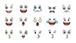 © Pemudasetempat - Assorted Cartoon Faces Showing Various Emotions and Expressions.