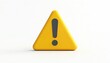 © Maryna - Yellow warning sign isolated against white. The hazard symbol of caution with exclamation mark inside the triangle. Alert attention danger concept for design.