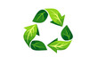 © serdon - Green recycle symbol made of leaves