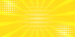 © Cupank - Yellow comic book background. Modern creative pop art orange halftone style background