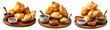 © Vasyl Onyskiv - Sopaipillas fried dough or bread, sweet or savory stacked together, isolated on white background. Concept of Mexican street food